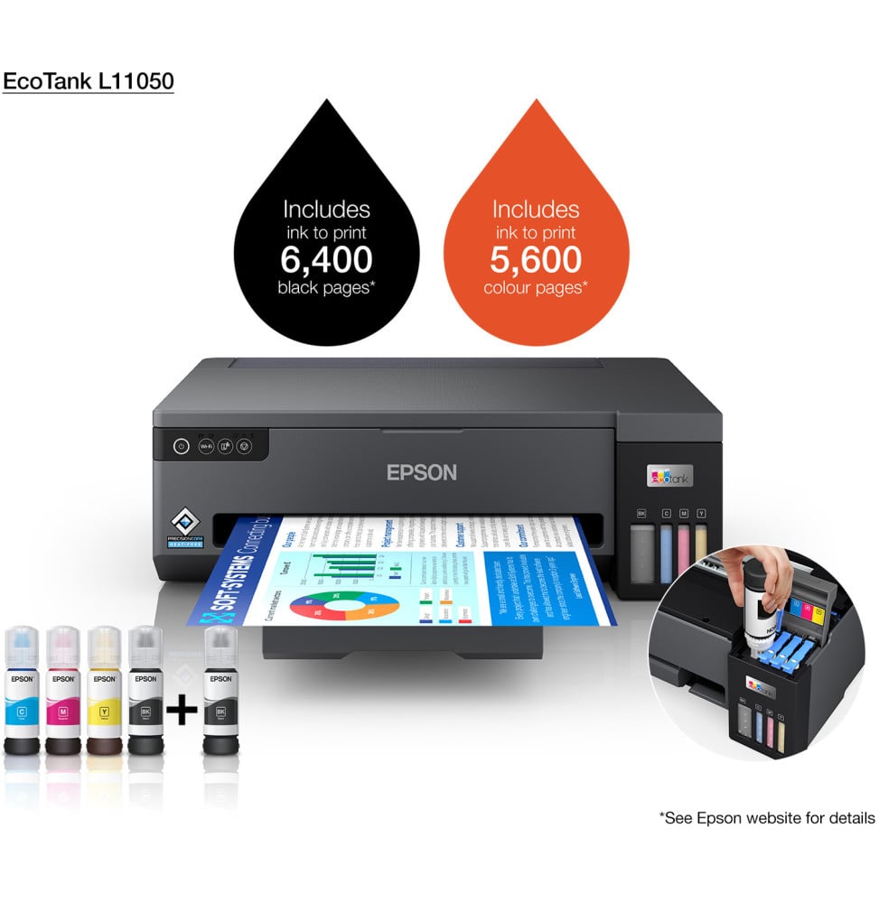 Epson EcoTank L11050 Imprimante A3 à réservoirs rechargeables (C11CK39403)