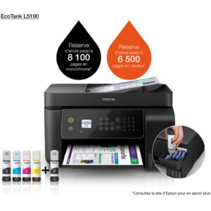 Epson EcoTank L5190 Imprimante multifonction à réservoirs rechargeables (C11CG85404)