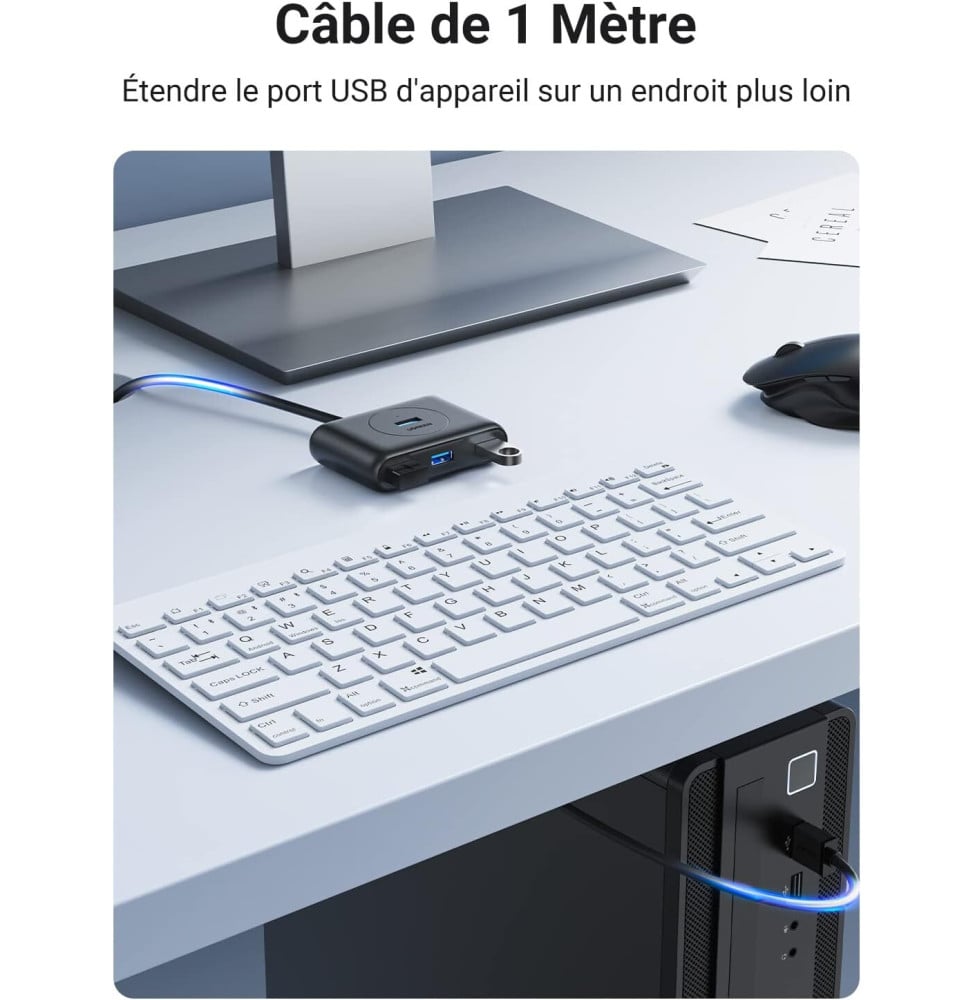 HUB USB 3.0 Ugreen 4 en 1 Supporte PD (Power Delivery) - 1M (20291) – Image 2
