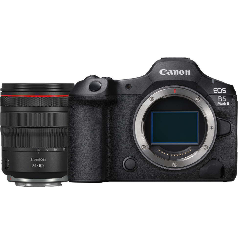Appareil photo hybride Canon EOS R5 Mark II + Objectif RF 24-105mm F4L IS USM (6536C016AA)