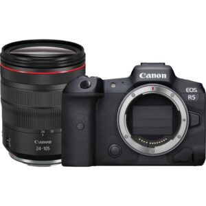 Appareil photo hybride Canon EOS R5 + objectif RF 24-105 mm F4L IS USM (4147C016AA)
