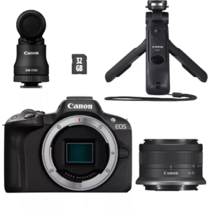 Appareil photo hybride Canon EOS R50 + objectif RF-S 18-45mm F4.5-6.3 IS STM - Kit pour vlogueur (5811C035AA)