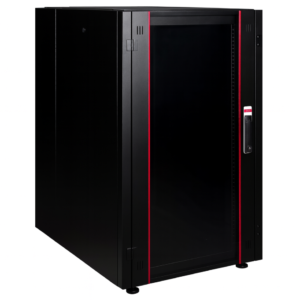 Armoire hyperline Lande 20U 19P 600mm 800mm avec porte avant en verre à ouverture (LN-HL20U6080-BL-B)