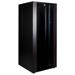 Armoire hyperline Lande 32U 19P 800x800mm avec porte avant en verre à double ouverture (LN-HL32U8080-BL-B)
