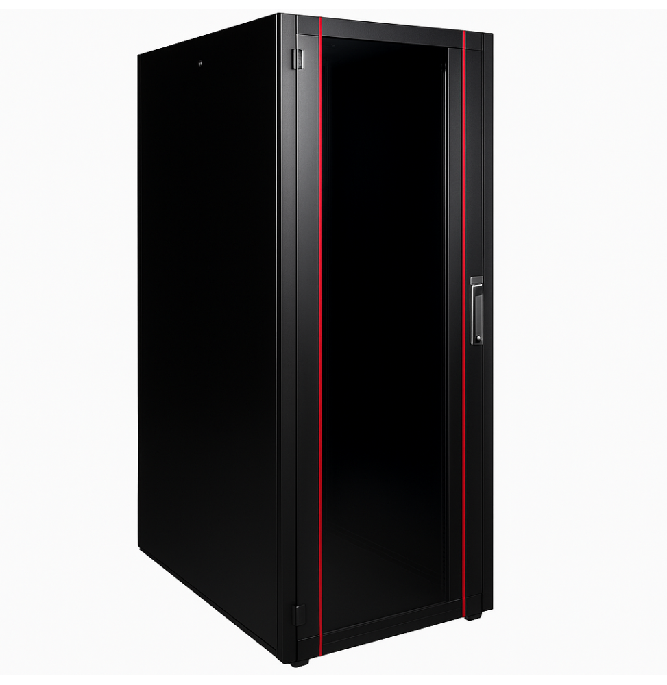 Armoire hyperline Lande 36U 19P 600x1000mm avec porte avant en verre à ouverture (LN-HL36U6010-BL-B)