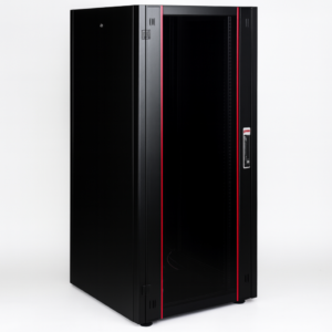 Armoire hyperline Lande 36U 19P 600x600mm avec porte avant en verre à ouverture (LN-HL36U6060-BL-B)