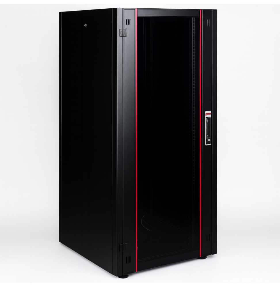 Armoire hyperline Lande 36U 19P 600x600mm avec porte avant en verre à ouverture (LN-HL36U6060-BL-B)