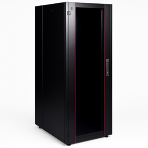 Armoire hyperline Lande 36U 19P 600x800mm avec porte avant en verre à ouverture (LN-HL36U6080-BL-B)