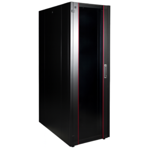 Armoire hyperline Lande 42U 19P 600x1000mm avec porte avant en verre à ouverture (LN-HL42U6010-BL-B)