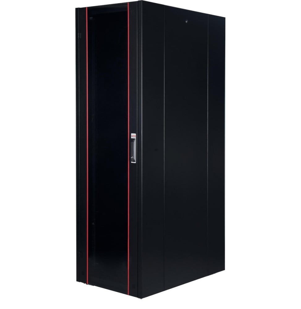Armoire hyperline Lande 42U 19P 600x1000mm avec porte avant en verre à ouverture (LN-HL42U6010-BL-B) – Image 2