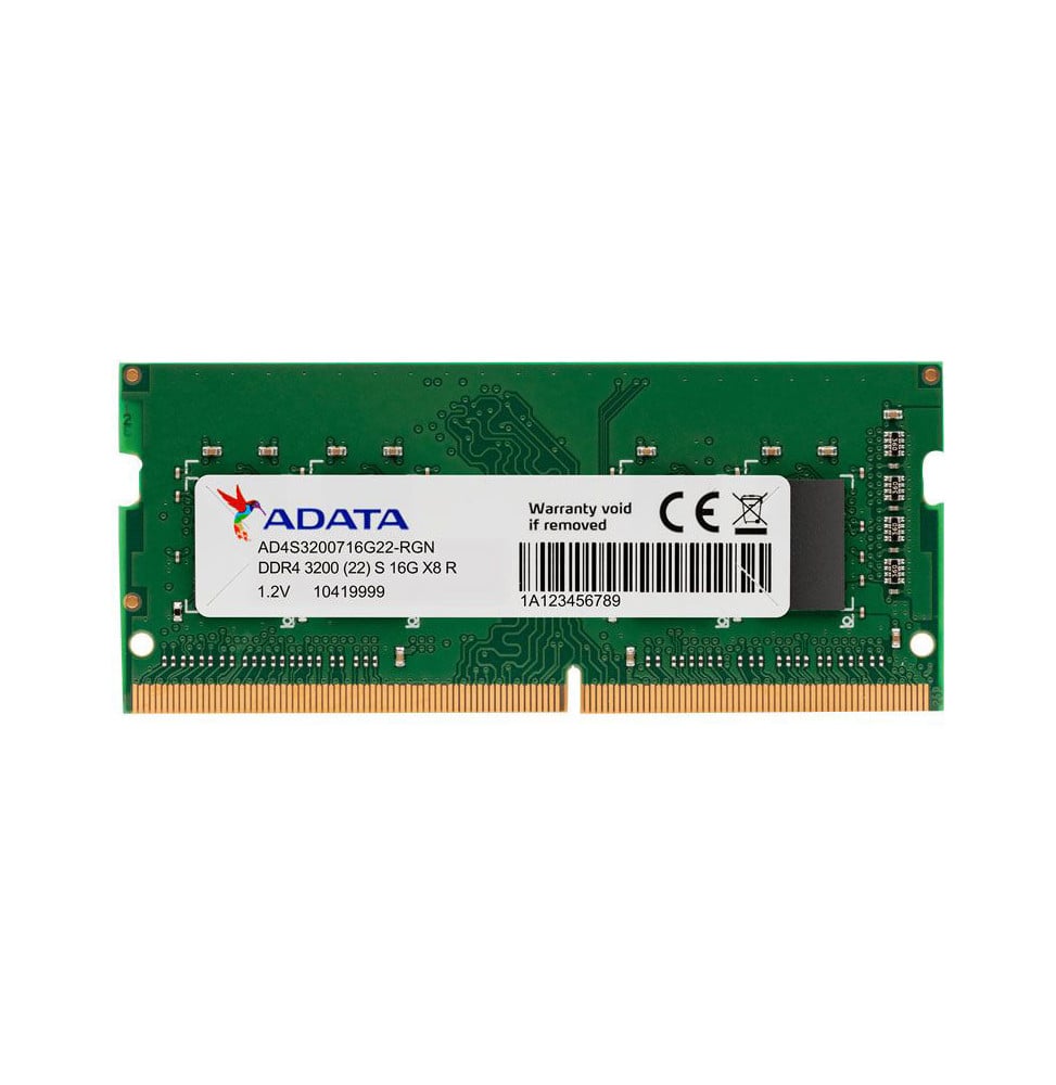 Barrette mémoire ADATA SO-DIMM 16GB DDR4-3200 MHz - PC Portable (AD4S320016G22)