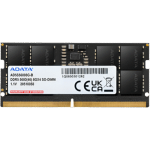 Barrette mémoire ADATA SO-DIMM 8GB DDR5-5600MHz - PC Portable (AD5S56008G-S)