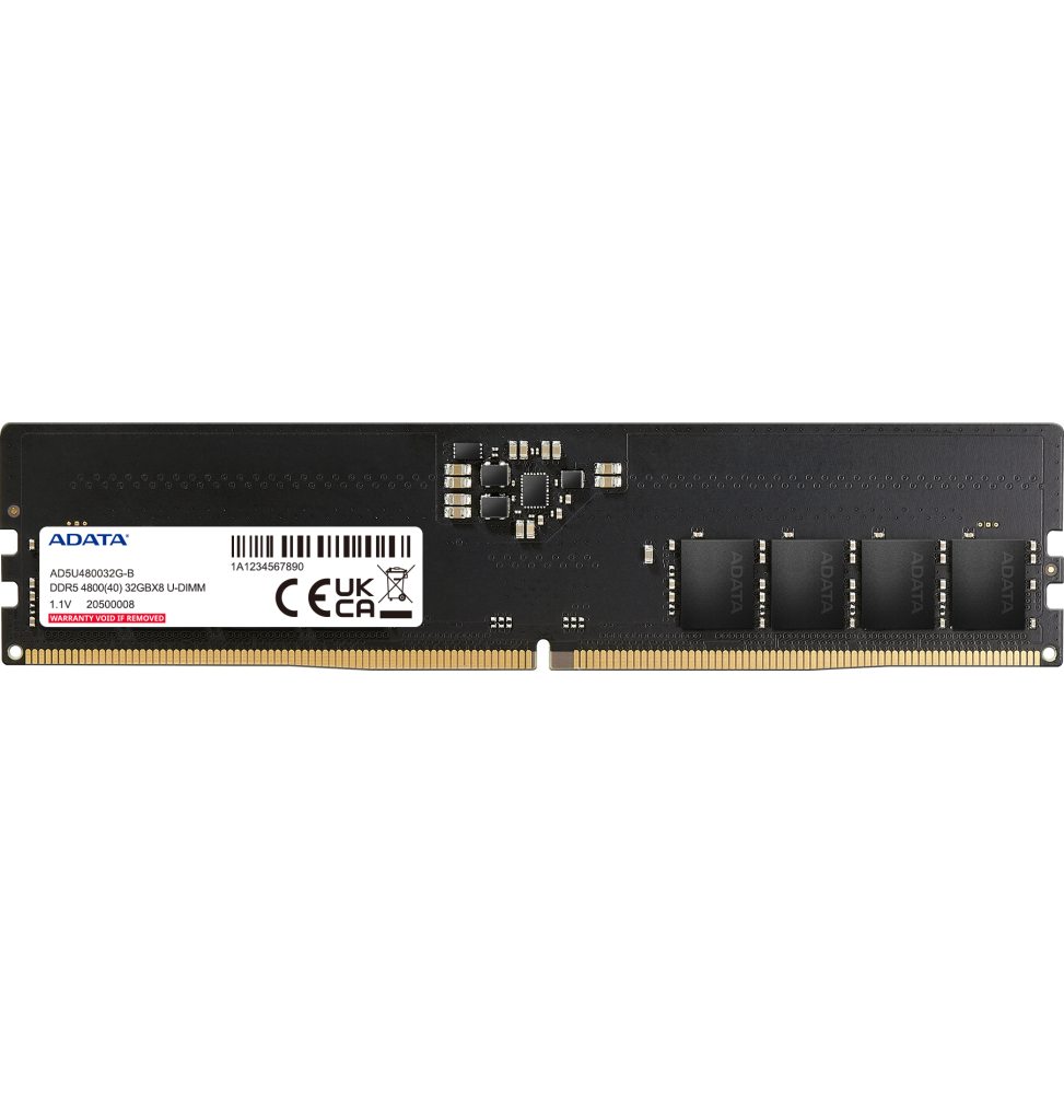 Barrette mémoire ADATA U-DIMM 32GB DDR5-4800 MHz - PC bureau (AD5U480032G-S) – Image 2