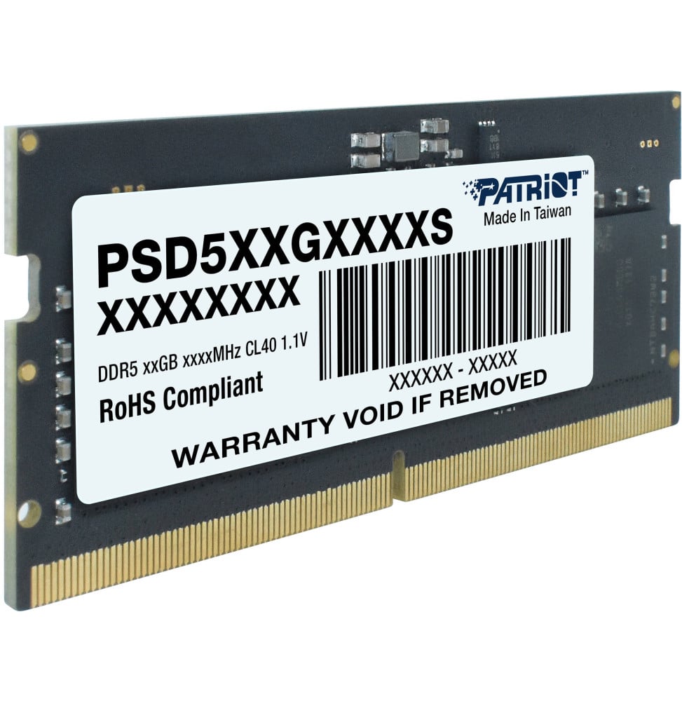 Barrette mémoire Patriot Signature 8GB SO-DIMM DDR5 5600 MHz CL46 - Pc Bureau (PSD58G560041S) – Image 2