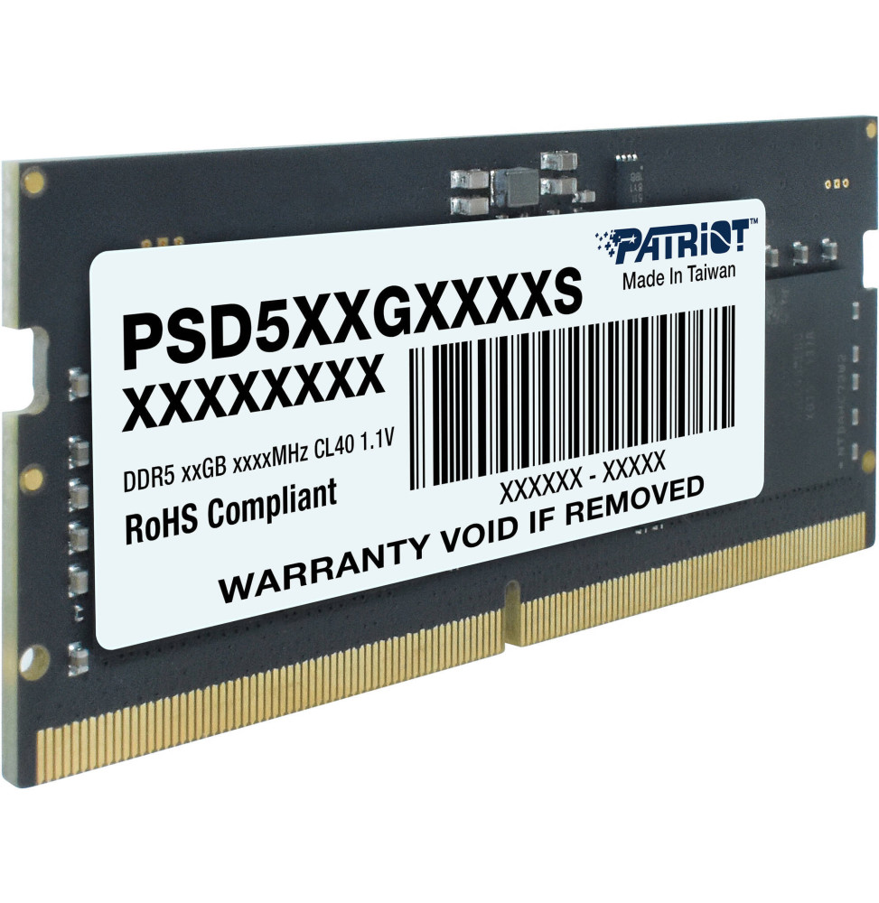 Barrette mémoire Patriot signature line 16GB SO-DIMM DDR5 5600 MHz CL46 - Pc Portable (PSD516G560081S) – Image 2