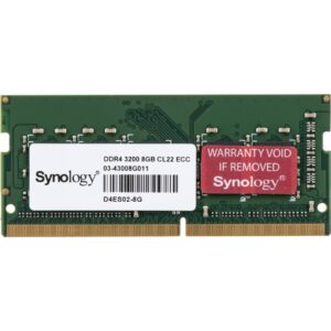 Barrette mémoire Synology SO-DIMM 8GB DDR4 ECC - Serveur Nas (D4ES02-8G)