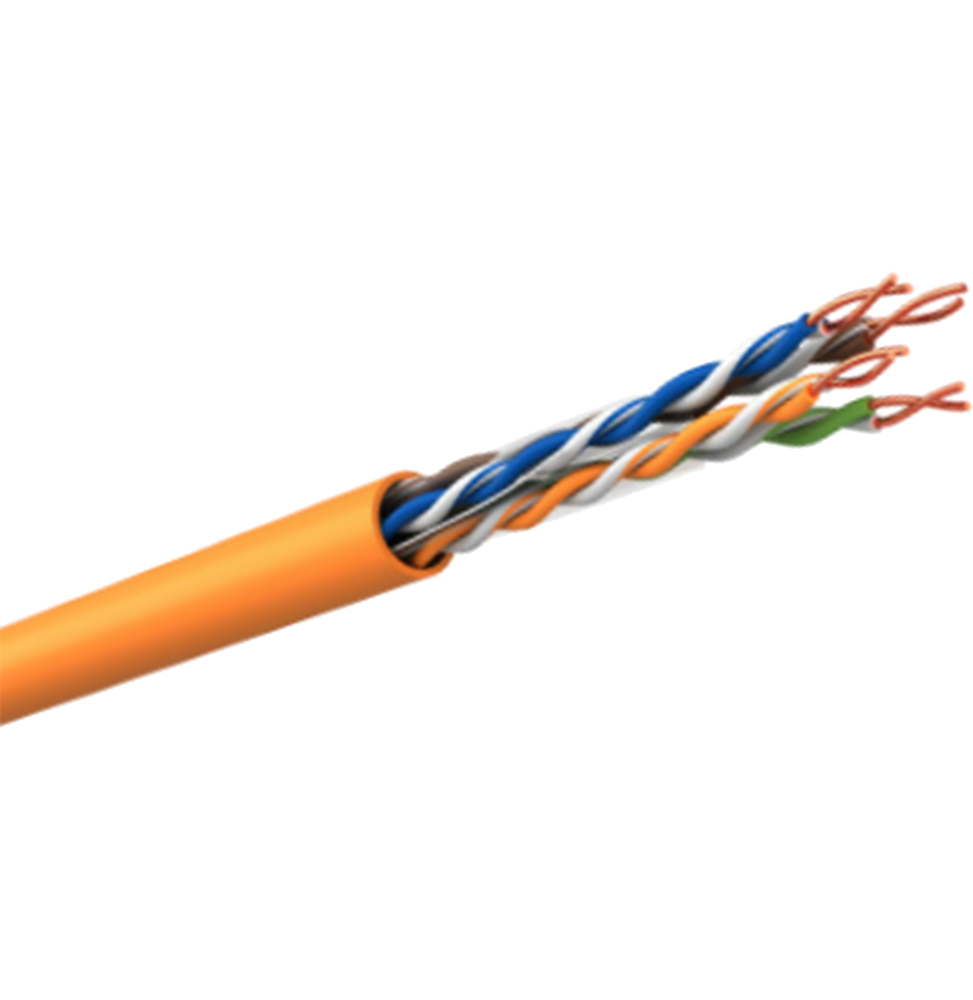 Câble D-LINK CAT 6 UTP 24 AWG - Vente par bobine de 305 mètres (NCB-C6UORGR-305-24)