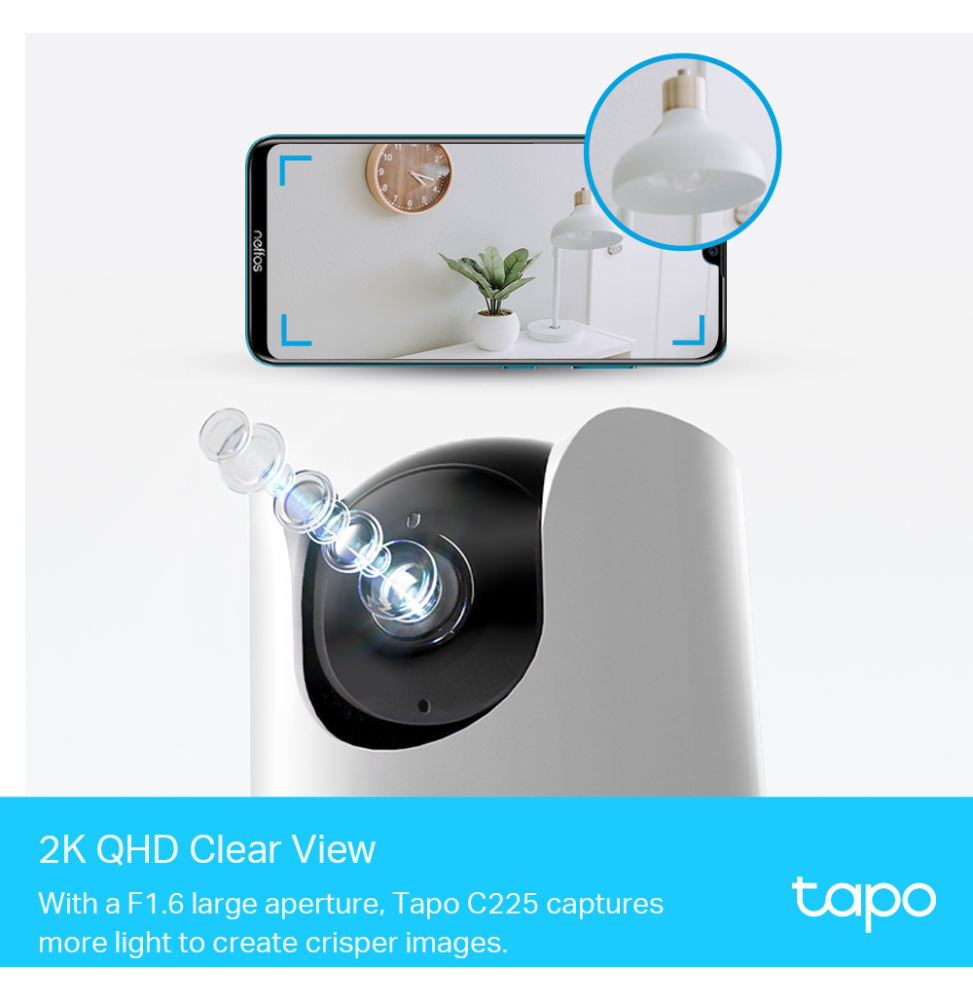 Caméra de sécurité TP-Link TAPO C225 AI panoramique et inclinable 2K WiFi – Image 2