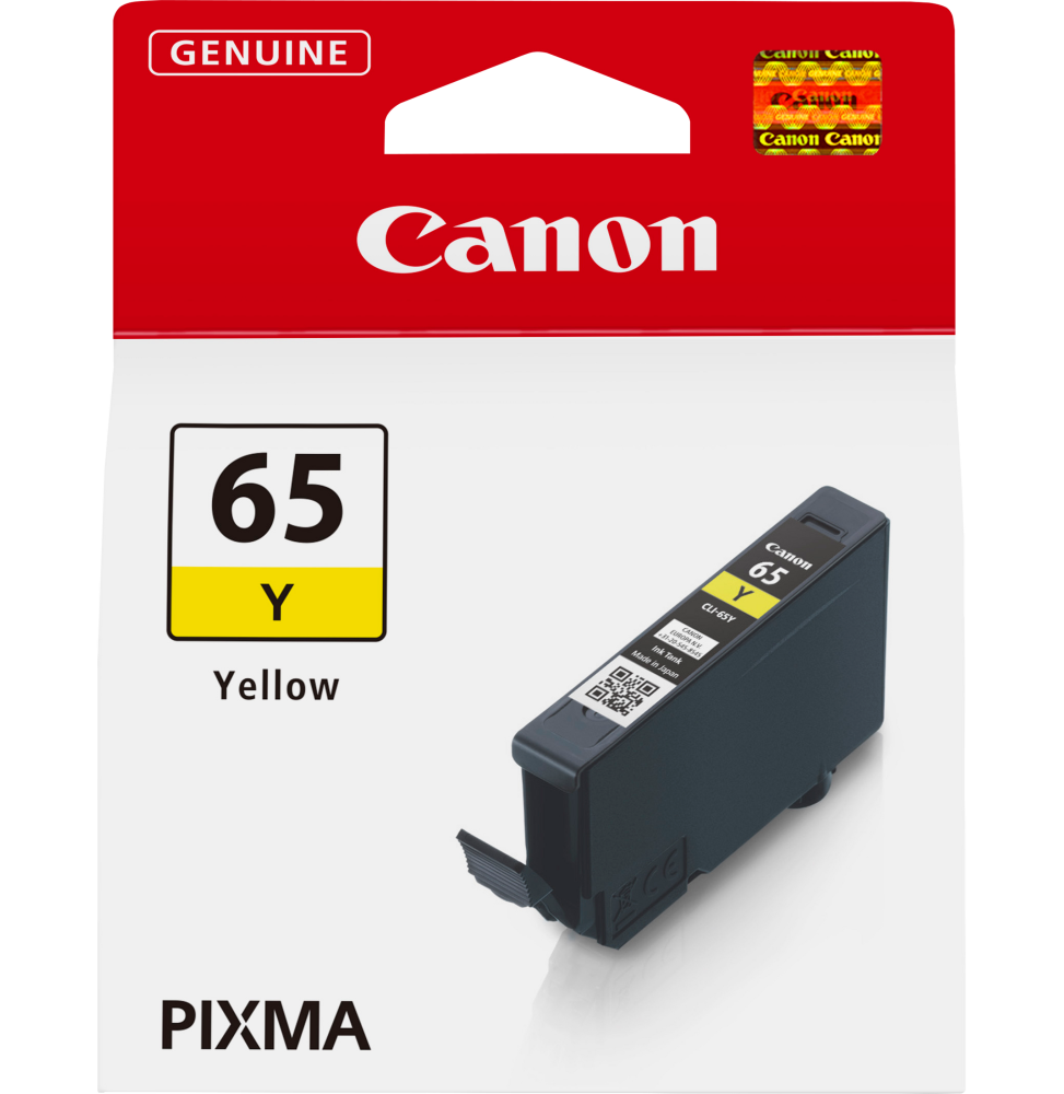 Canon CLI-65Y Jaune - Cartouche d'encre Canon d'origine (4218C001AA)