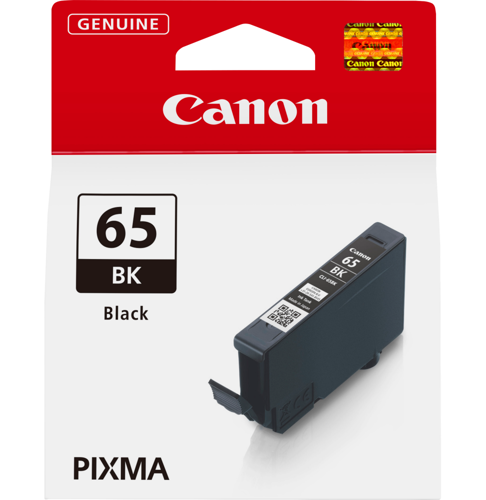 Canon CLI-65BK Noir - Cartouche d'encre Canon d'origine (4215C001AA)