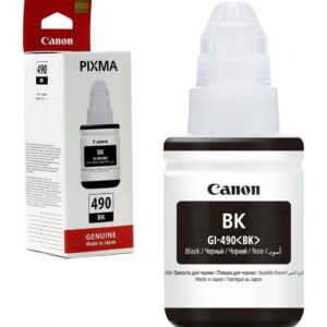 Canon GI-490 BK Noir - Bouteille d'encre Canon d'origine (0663C001AB)