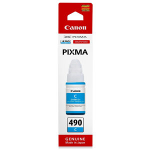Canon GI-490 C Cyan - Bouteille d'encre Canon d'origine (0664C001AB)