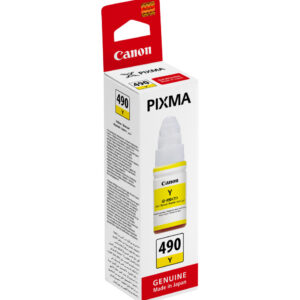Canon GI-490 Y Jaune - Bouteille d'encre Canon d'origine (0666C001AB)