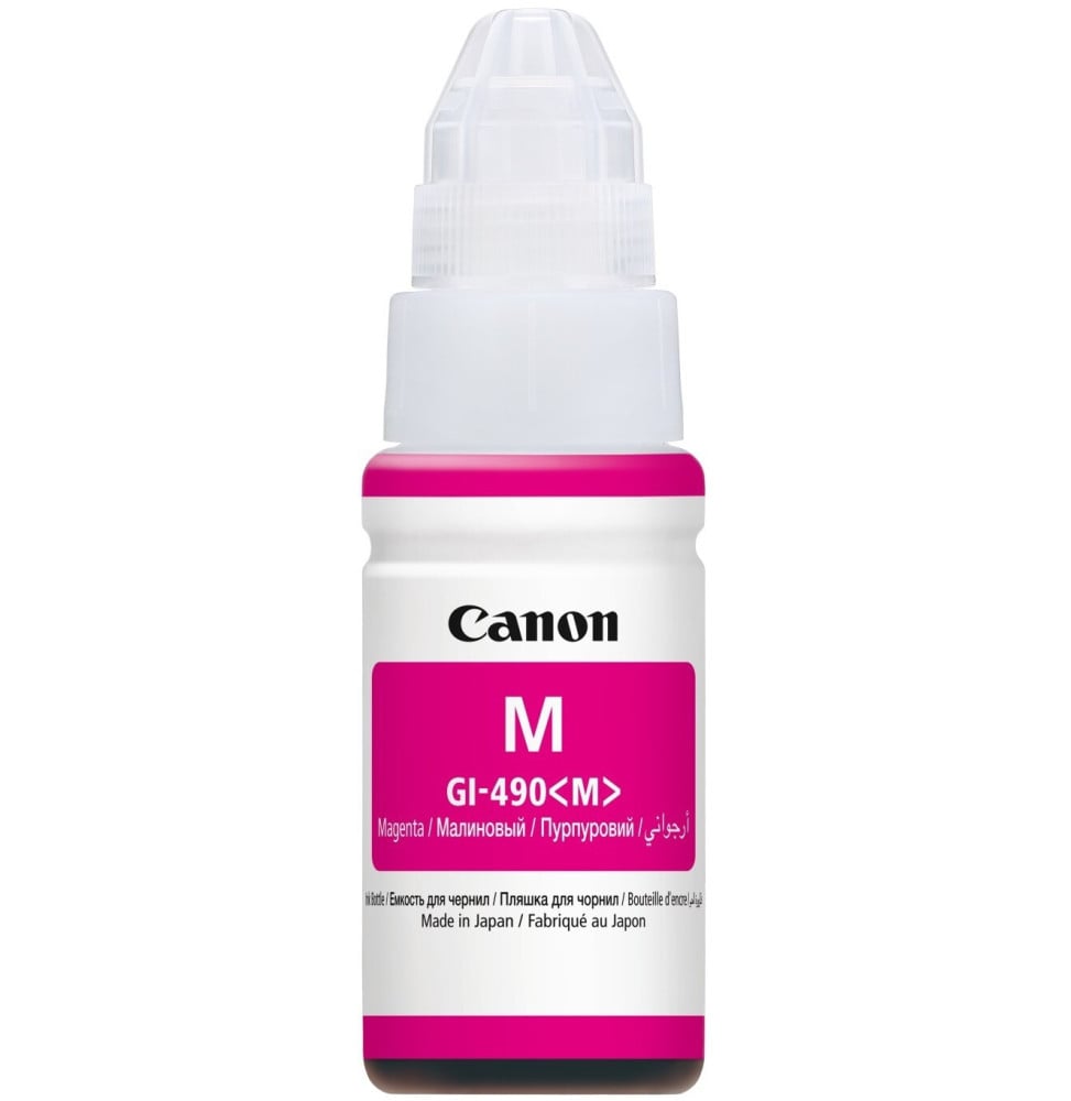 Canon GI-490 M Magenta - Bouteille d'encre Canon d'origine (0665C001AB)