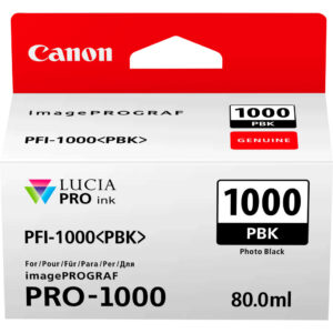 Canon PFI-1000PBK Noir photo - Cartouche d'encre Canon d'origine (0546C001AA)
