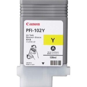 Canon PFI-102 Jaune - Cartouche d'encre Canon d'origine (0898B001AA)