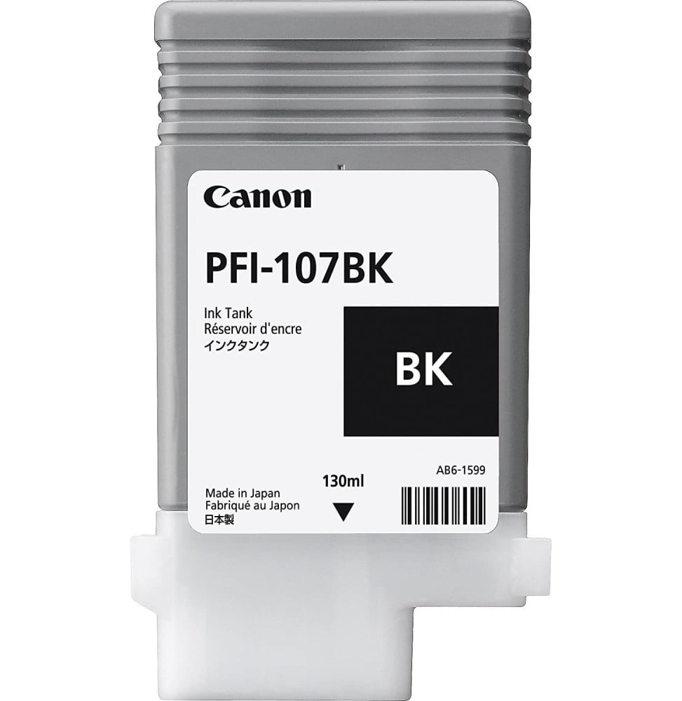 Canon PFI-107BK 130 ml - Bouteille d'encre Canon d'origine (6705B001AA) – Image 2
