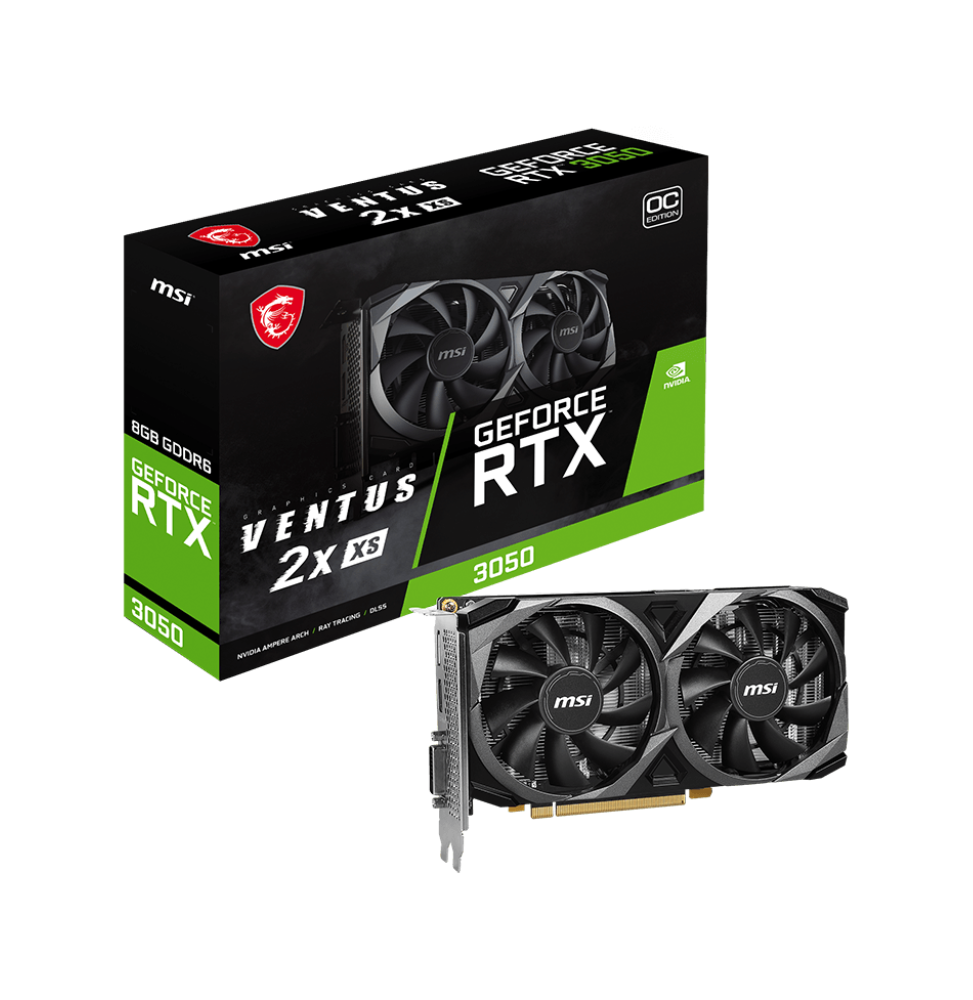 Carte Graphique MSI GeForce RTX™ 3050 VENTUS 2X XS 8G OC (912-V809-4287)