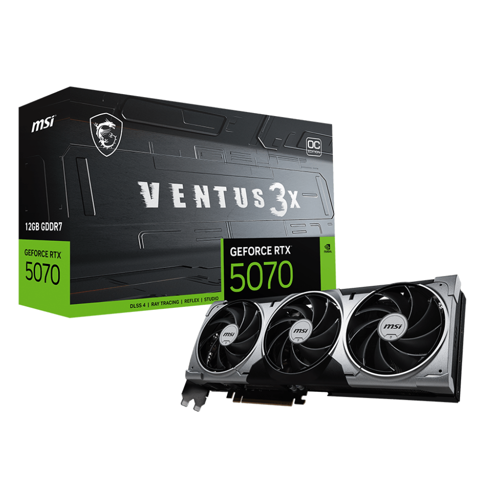 Carte Graphique MSI GeForce® RTX 5070 12G VENTUS 3X OC (912-V532-001)