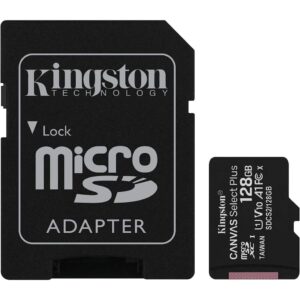 Carte mémoire Kingston Canvas Select Plus 128 Go MicroSDXC UHS-I Classe 10 (SDCS2/128GB)