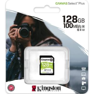 Carte mémoire Kingston Canvas Select Plus 128 Go SDXC UHS-I Classe 10 (SDS2/128GB)