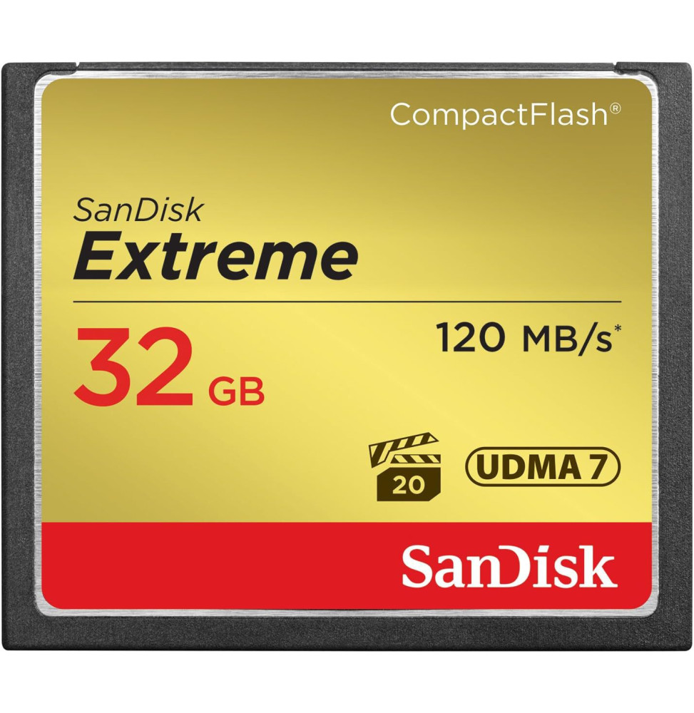 Carte mémoire SanDisk Extreme CompactFlash 32GB (SDCFXSB-032G-G46)