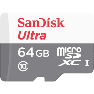 Carte Mémoire SanDisk Ultra 64 Go microSDXC™ UHS-I (SDSQUNR-064G-GN3MN)