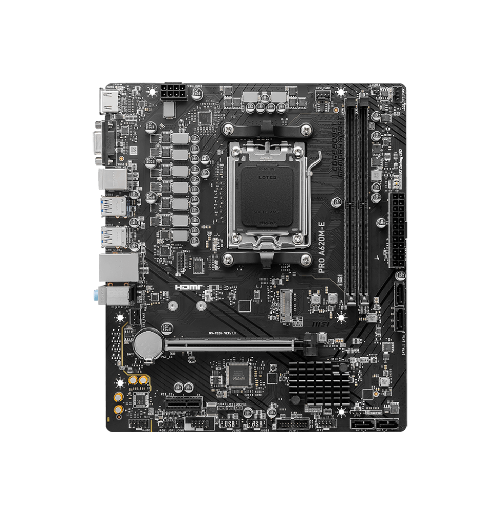 Carte Mère AMD MSI PRO A620M-E - DDR5 (911-7E28-001) – Image 2