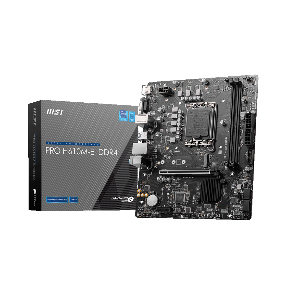 Carte Mère Intel MSI PRO H610M-E DDR4 (911-7D48-038)