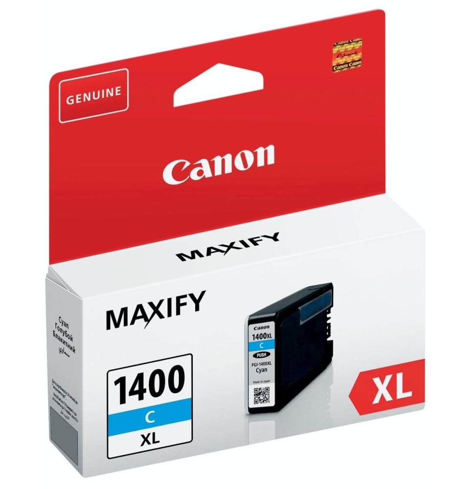 Canon PGI-1400XL C Cyan - Cartouche d'encre grande capacité Canon d'origine (9202B001AA)