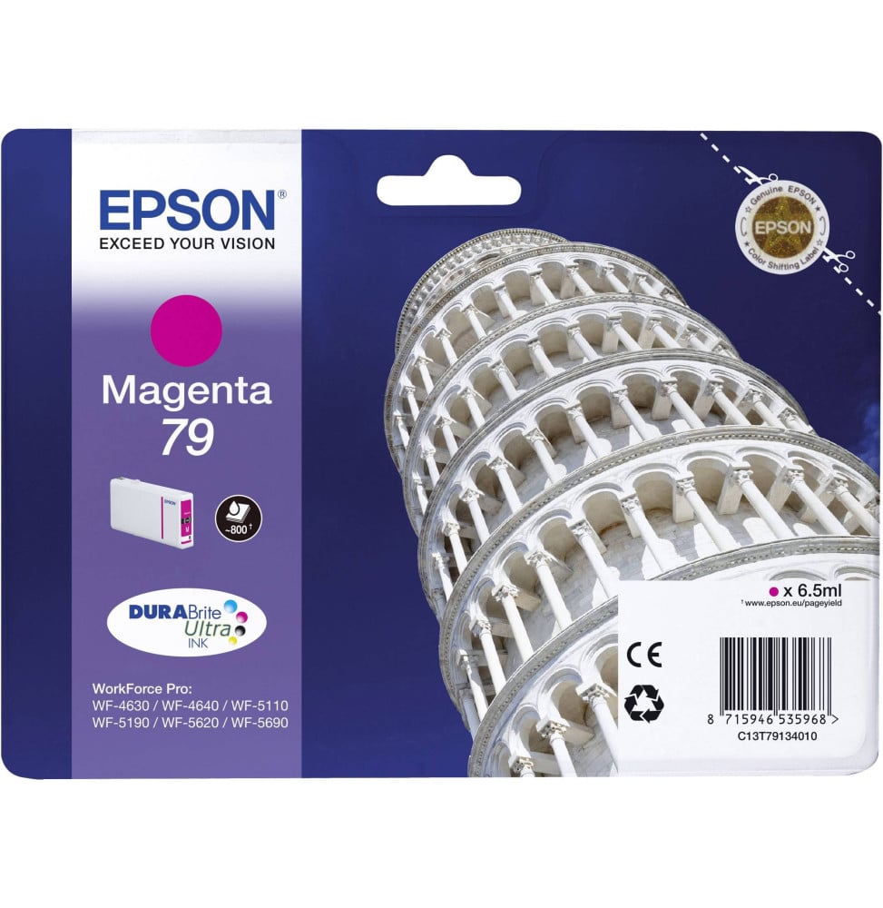 Epson 79 Magenta - Cartouche d'encre Epson "TOUR DE PISE" d'origine (C13T79134010)