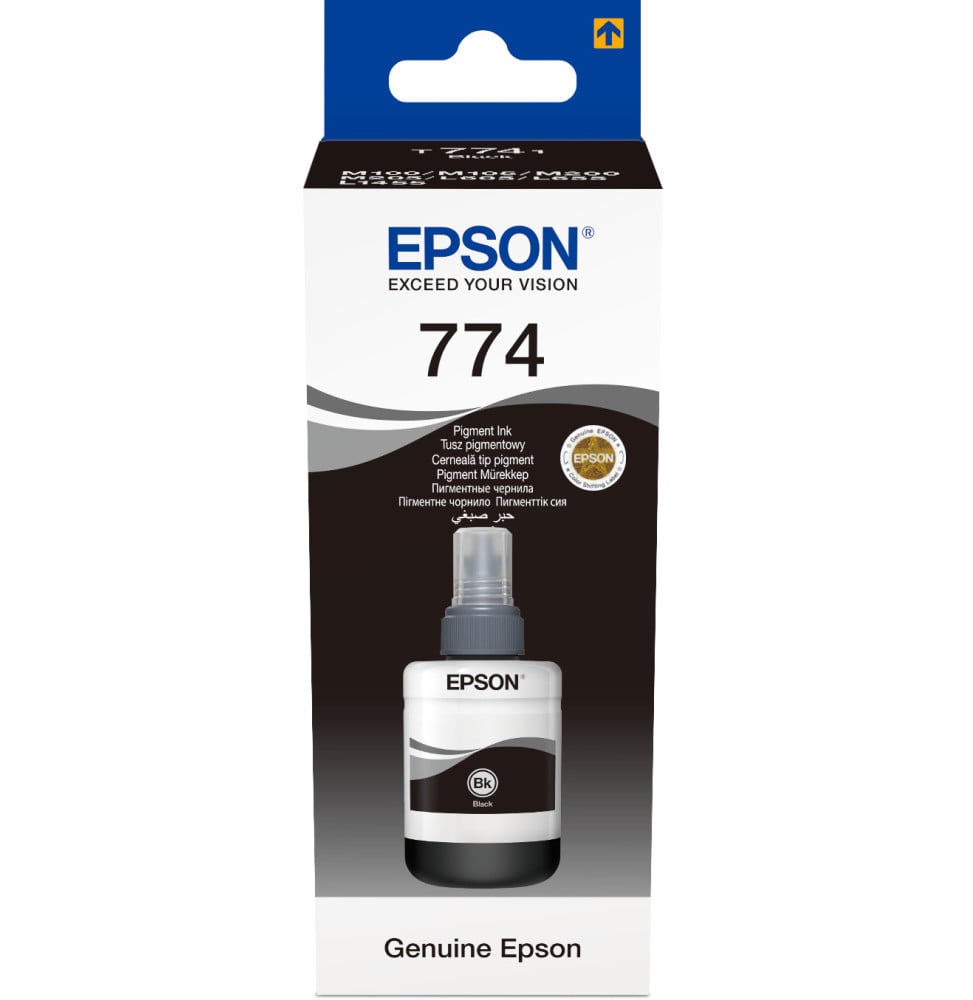 Epson 774 BK (T7741) Noir - Bouteille d'encre Epson d'origine (C13T77414A) – Image 2