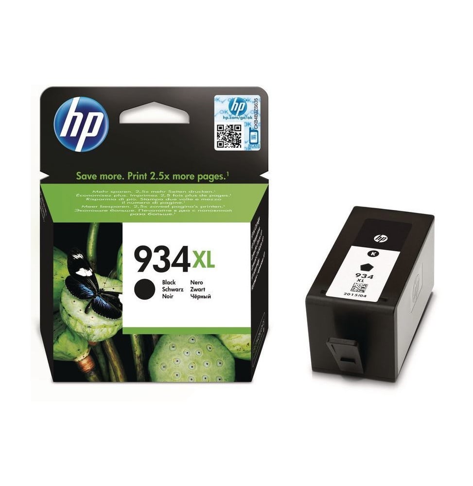 HP 934XL Noir - Cartouche d'encre grande capacité HP d'origine (C2P23AE) – Image 2