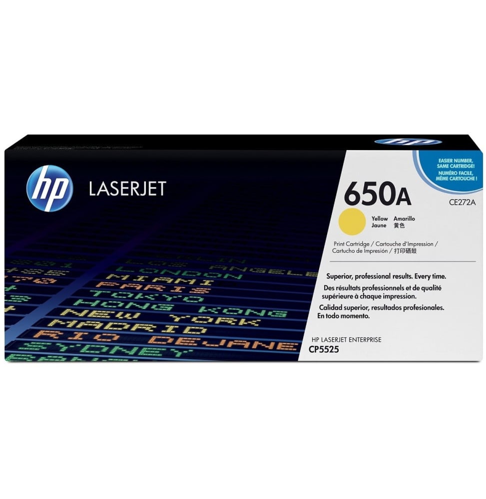 HP 650A Jaune (CE272A) - Toner HP LaserJet d'origine