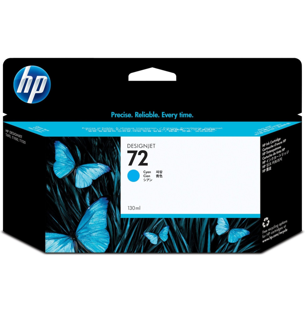 HP 72 Cyan - Cartouche d'encre HP d'origine (C9371A)