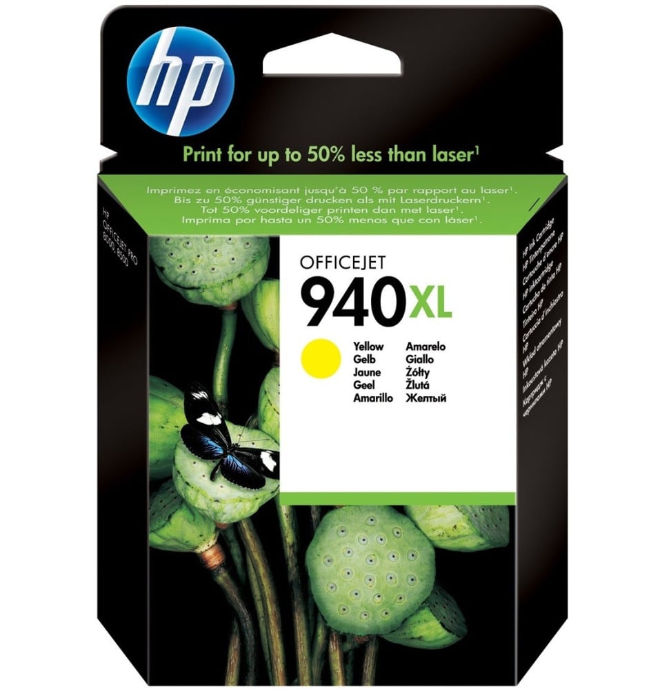 HP 940XL Jaune - Cartouche d'encre grande capacité HP d'origine (C4909AE)