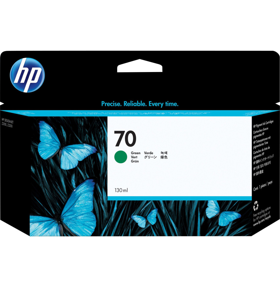 HP 70 Vert - Cartouche d'encre HP d'origine (C9457A)
