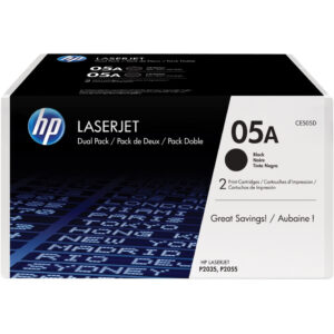 HP 05A Noir (CE505D) - Pack de 2 toners HP LaserJet d'origine