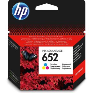 HP 652 trois couleurs - Cartouche d'encre HP d'origine (F6V24AE)