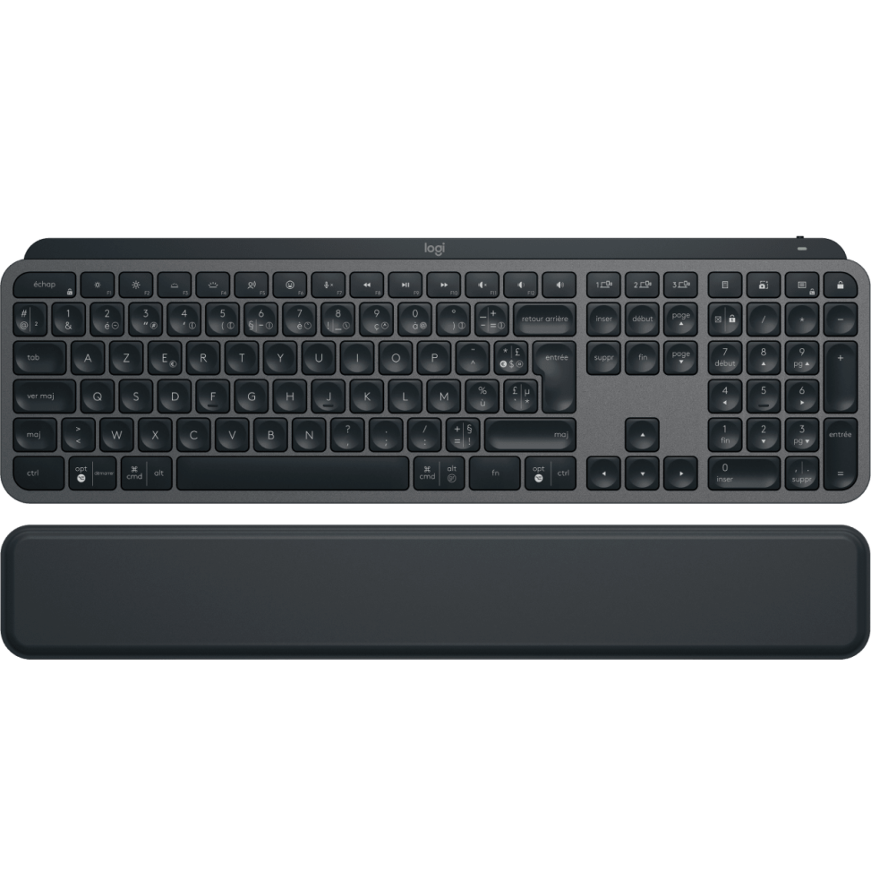 Clavier sans fil Logitech MX Keys Plus avec repose-poignets - AZERTY (920-009406)